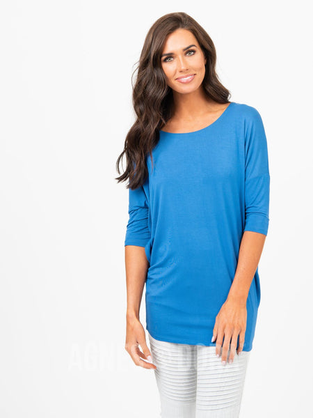 Agnes & Dora™ Dolman Tunic Azure